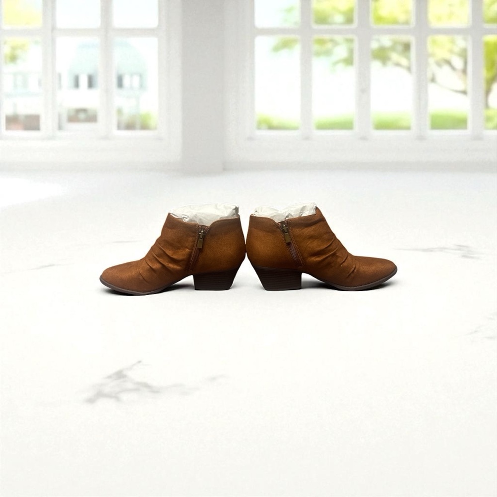 Life Stride Shimmering Bronze Ankle Booties - Picture 2 of 3